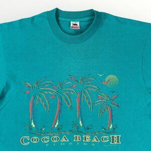 Vintage Fruit of The Loom Single Stitch Adult T-Shirt Cocoa Beach Florida USA L